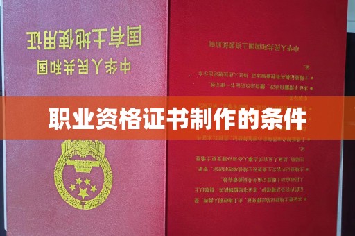 武陟职业资格证书制作的条件