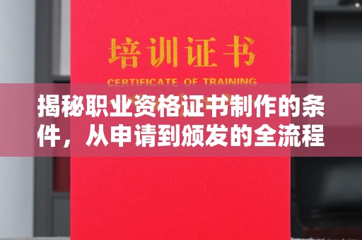 武陟揭秘职业资格证书制作的条件，从申请到颁发的全流程解析