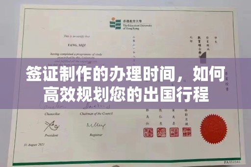 武陟签证制作的办理时间，如何高效规划您的出国行程