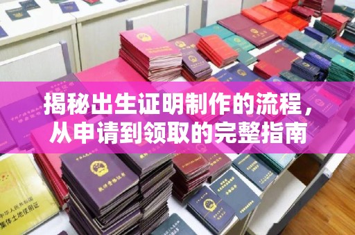 武陟揭秘出生证明制作的流程，从申请到领取的完整指南