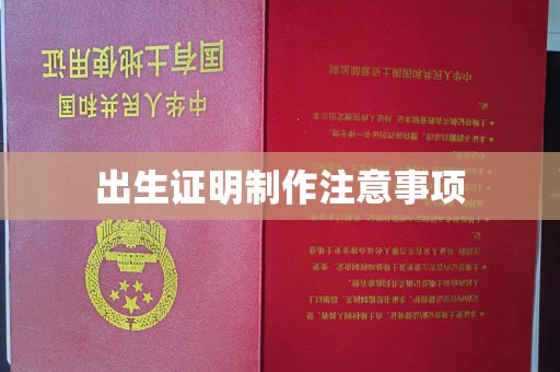 武陟出生证明制作注意事项
