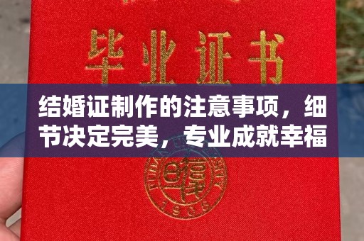 武陟结婚证制作的注意事项，细节决定完美，专业成就幸福